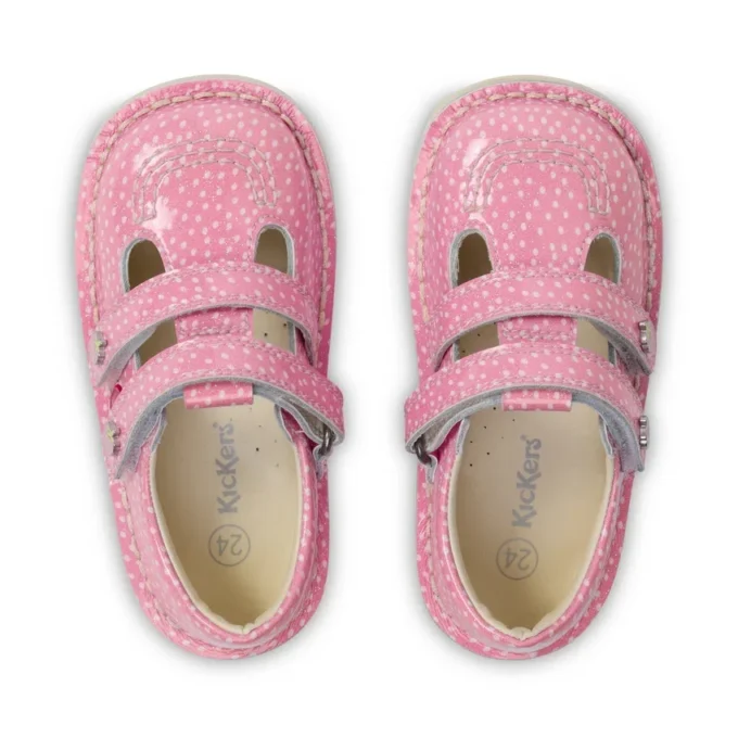 Bebek Unisex Kick T-Bar Meyve Saten Deri Pembe