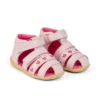 Bebek Wriggle Çiçekli Sandalet Deri Pembe