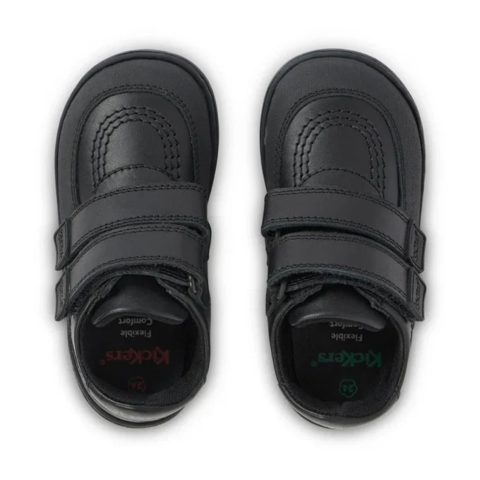 Erkek Bebek Kick Scuff Twin Deri Siyah