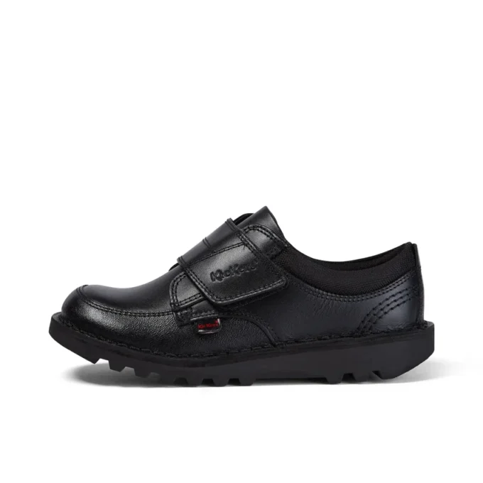 Erkek Çocuk Kick Lo Scuff Deri Siyah