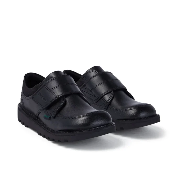 Erkek Çocuk Kick Lo Scuff Deri Siyah