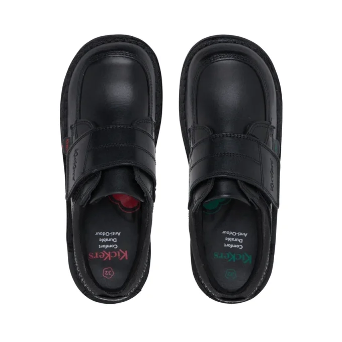 Erkek Çocuk Kick Lo Scuff Deri Siyah