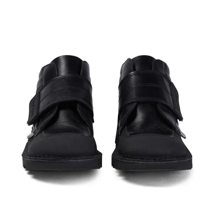 Erkek Çocuk Kick Mid Scuff Deri Siyah