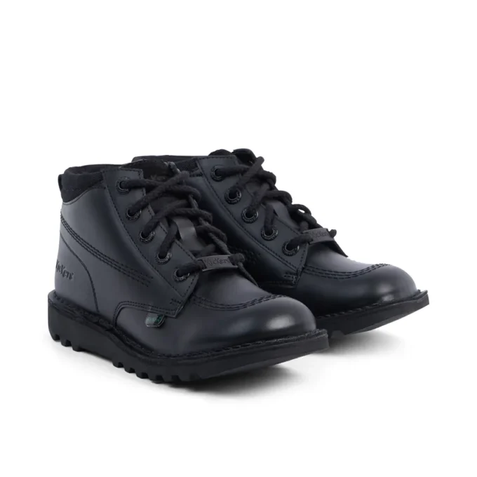 Genç Unisex Kick Hi Mix Mesh Deri Siyah