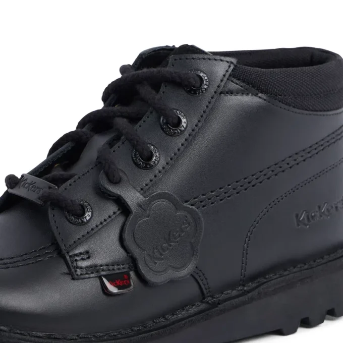 Genç Unisex Kick Hi Mix Mesh Deri Siyah