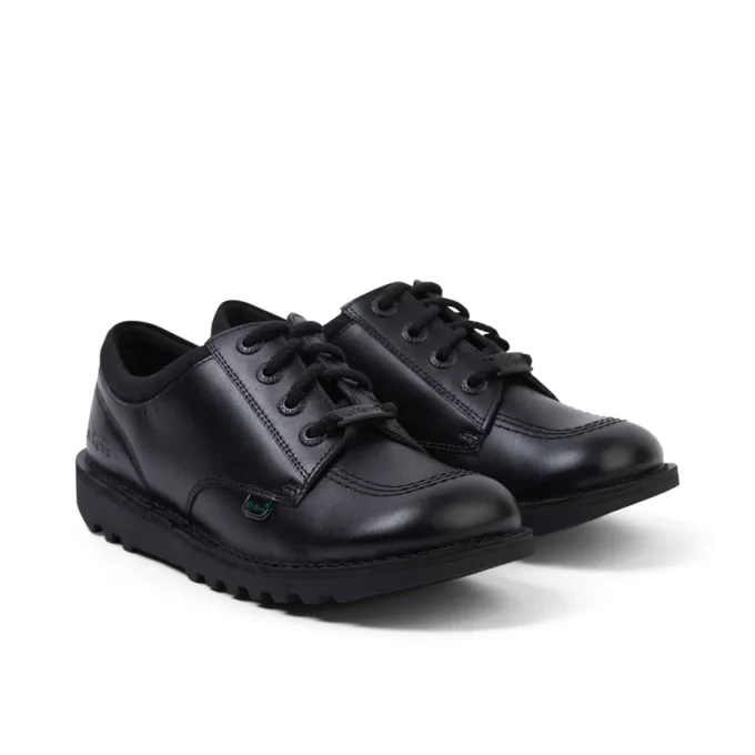 Genç Unisex Kick Lo Mix Mesh Deri Siyah