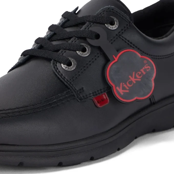 Gençler için Unisex Kelland Lo Deri Siyah