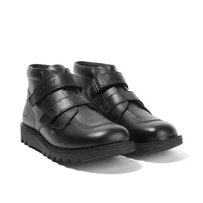 Gençler için Unisex Kick Hi Vel Deri Siyah