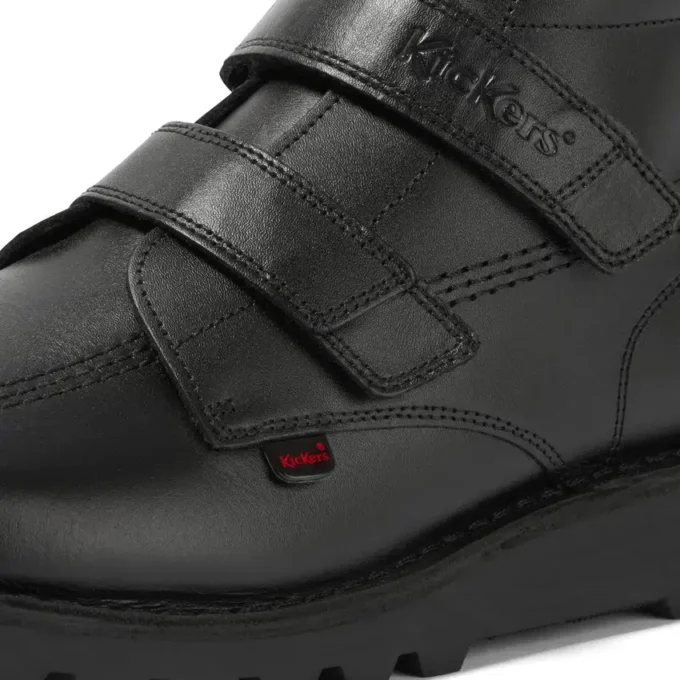 Gençler için Unisex Kick Hi Vel Deri Siyah