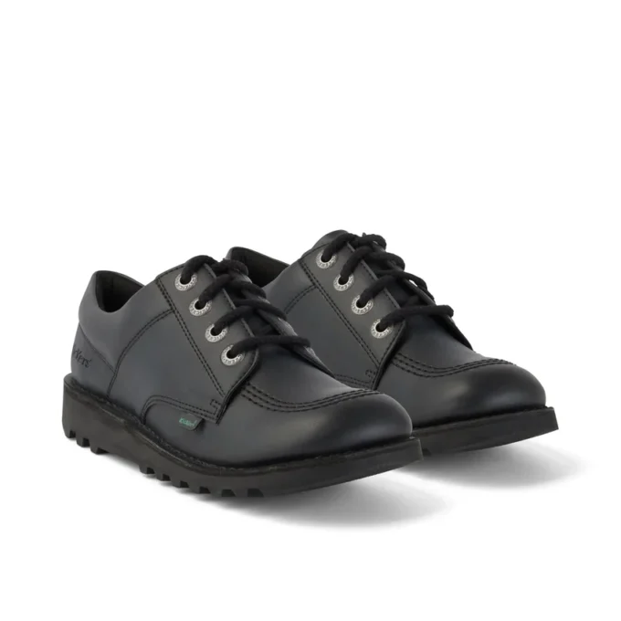 Gençler için Unisex Kick Lo Deri Alternatif Siyah