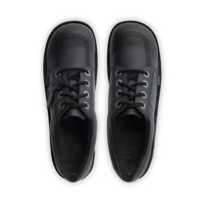 Gençler için Unisex Kick Lo Deri Alternatif Siyah