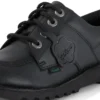 Gençler için Unisex Kick Lo Deri Alternatif Siyah