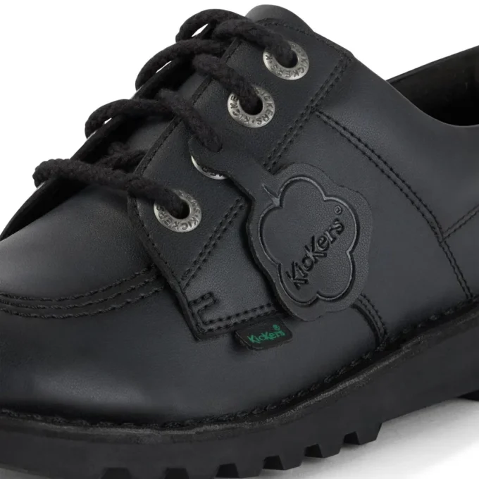 Gençler için Unisex Kick Lo Deri Alternatif Siyah