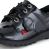 Gençler için Unisex Kick Lo Siyah Suni Deri