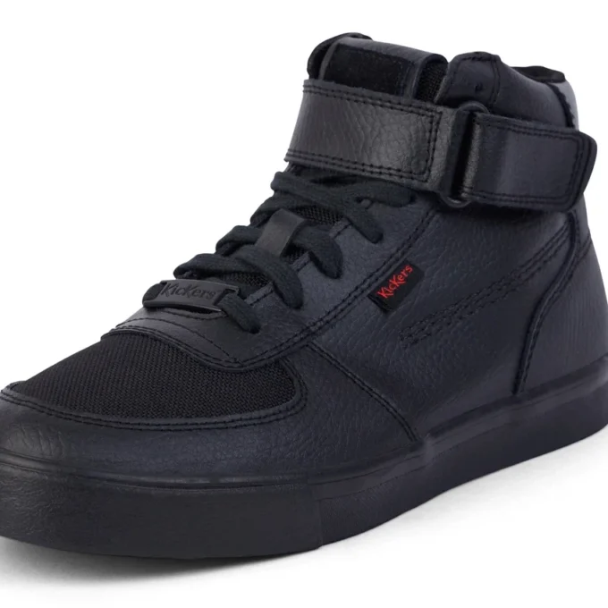 Gençler için Unisex Tovni Hi Mix Mesh Deri Siyah