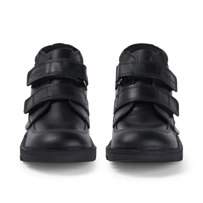 Junior Erkek Kick Hi Scuff Deri Siyah