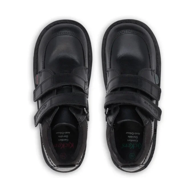 Junior Erkek Kick Hi Scuff Deri Siyah