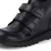 Junior Erkek Kick Hi Scuff Deri Siyah