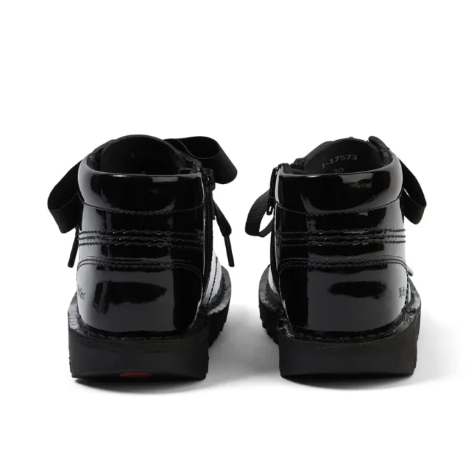 Junior Kız Kick Hi Ribbon Suni Deri Siyah
