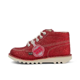 Junior Unisex Kick Hi Glitter Ayakkabılar Kırmızı