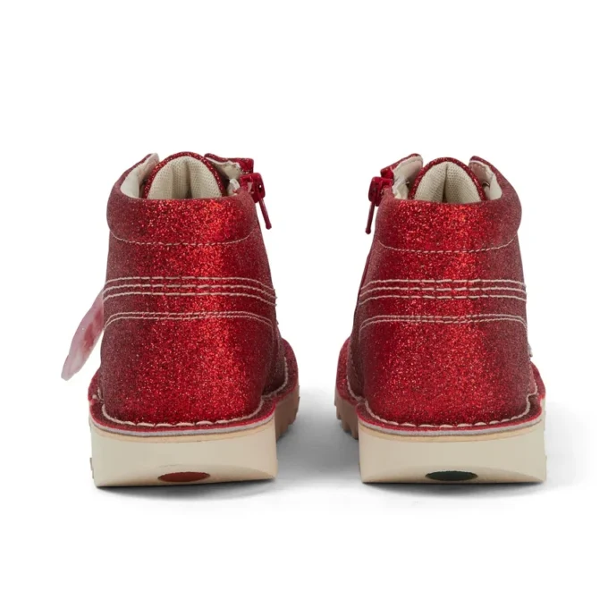 Junior Unisex Kick Hi Glitter Ayakkabılar Kırmızı