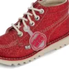 Junior Unisex Kick Hi Glitter Ayakkabılar Kırmızı