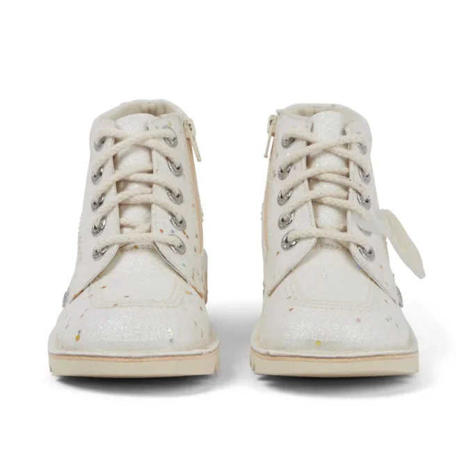 Junior Unisex Kick Hi Glitter Boots Beyaz