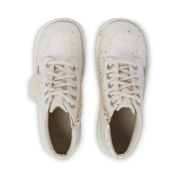 Junior Unisex Kick Hi Glitter Boots Beyaz