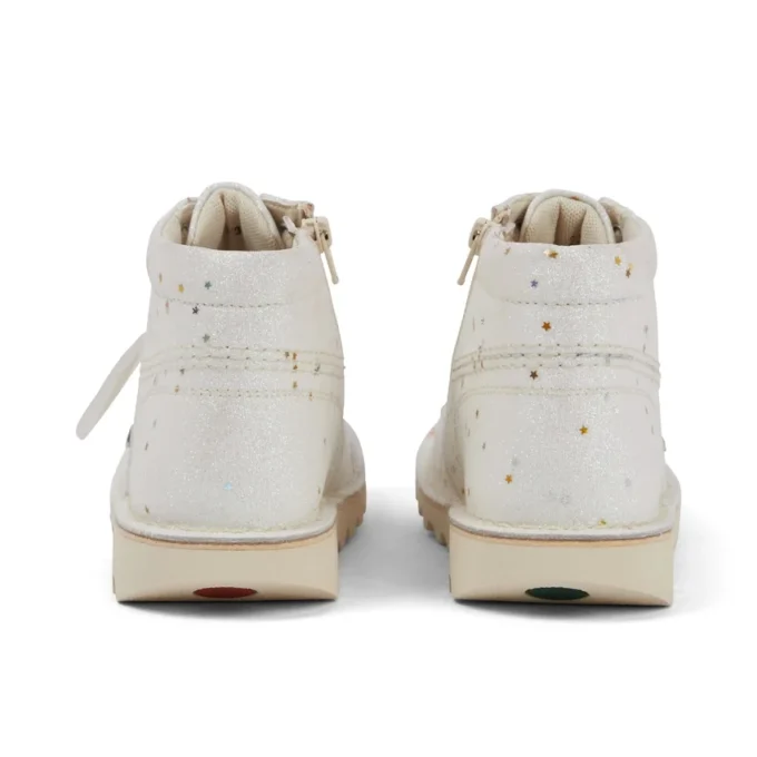 Junior Unisex Kick Hi Glitter Boots Beyaz