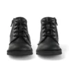 Junior Unisex Kick Hi Zip Deri Alternatif Siyah
