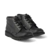 Junior Unisex Kick Hi Zip Deri Alternatif Siyah
