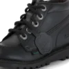 Junior Unisex Kick Hi Zip Deri Alternatif Siyah