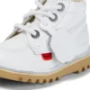 Junior Unisex Kick Hi Zip Deri Beyaz