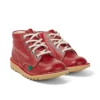 Junior Unisex Kick Hi Zip Deri Kırmızı