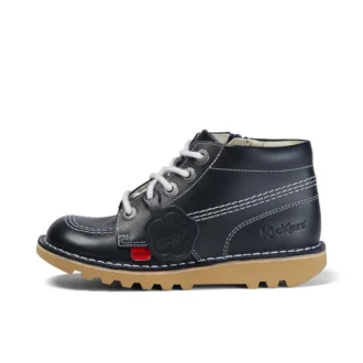 Junior Unisex Kick Hi Zip Deri Lacivert