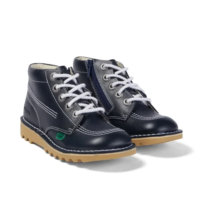 Junior Unisex Kick Hi Zip Deri Lacivert
