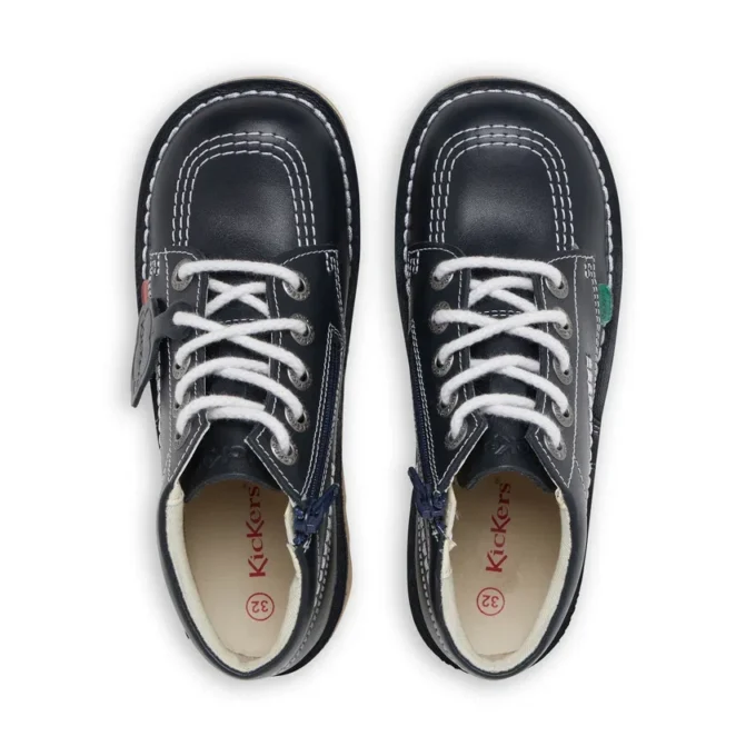 Junior Unisex Kick Hi Zip Deri Lacivert