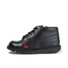 Junior Unisex Kick Hi Zip Deri Siyah