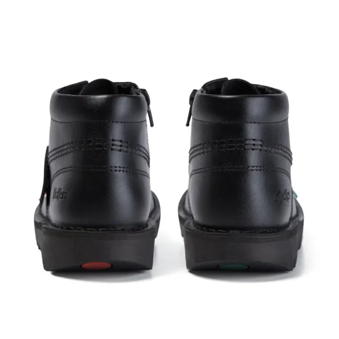 Junior Unisex Kick Hi Zip Deri Siyah