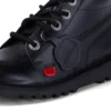 Junior Unisex Kick Hi Zip Deri Siyah