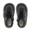 Junior Unisex Kick Hi Zip Deri Siyah/Beyaz