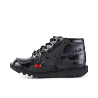 Junior Unisex Kick Hi Zip Suni Deri Siyah