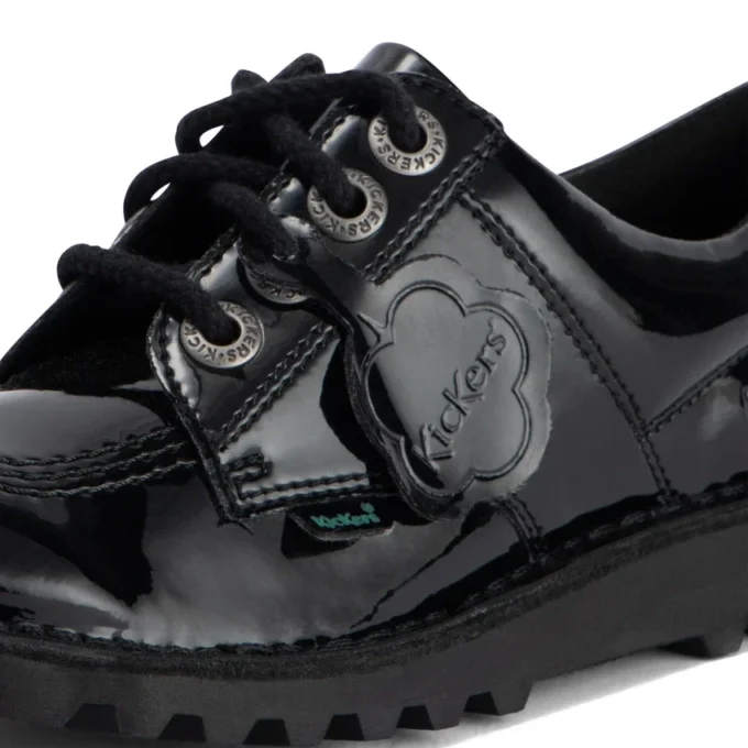 Küçük Kızlar için Kick Lo Deri Alternatif Suni Deri Siyah