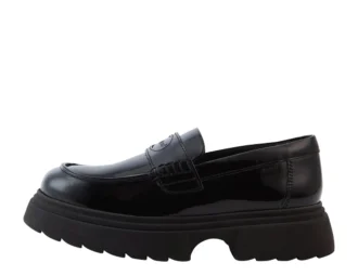 Küçük Kızlar Kenzi Loafer Deri Siyah
