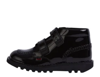 Kız Çocuk Kick Hi Vel Brogue Suni Deri Siyah