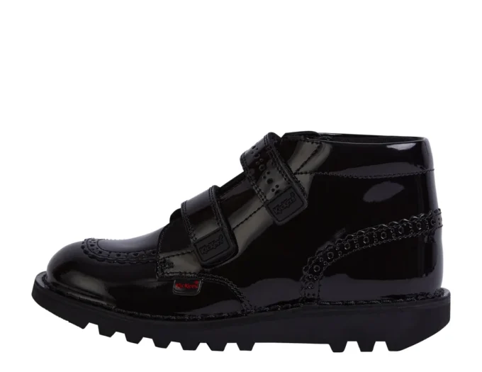 Kız Çocuk Kick Hi Vel Brogue Suni Deri Siyah