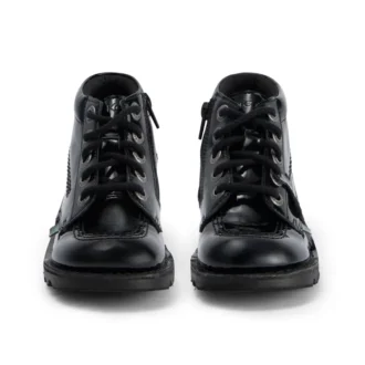 Kız Çocuk Kick Hi Zip Deri Alternatif Suni Deri Siyah