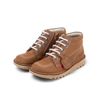 Çocuk Unisex Kick Hi Zip Deri Bej