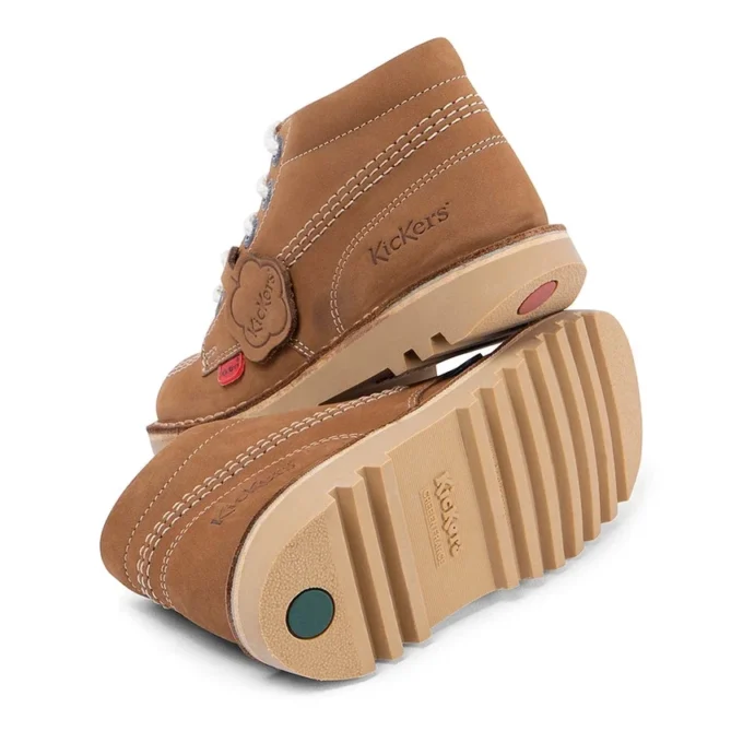 Çocuk Unisex Kick Hi Zip Deri Bej