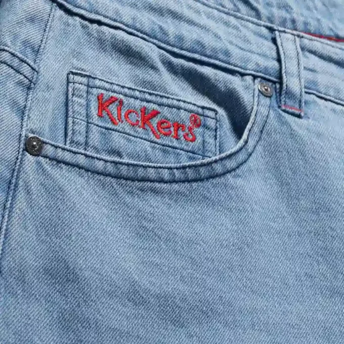 Yetişkin Erkek Kickers Klasik Düz Paça Jean Mavi